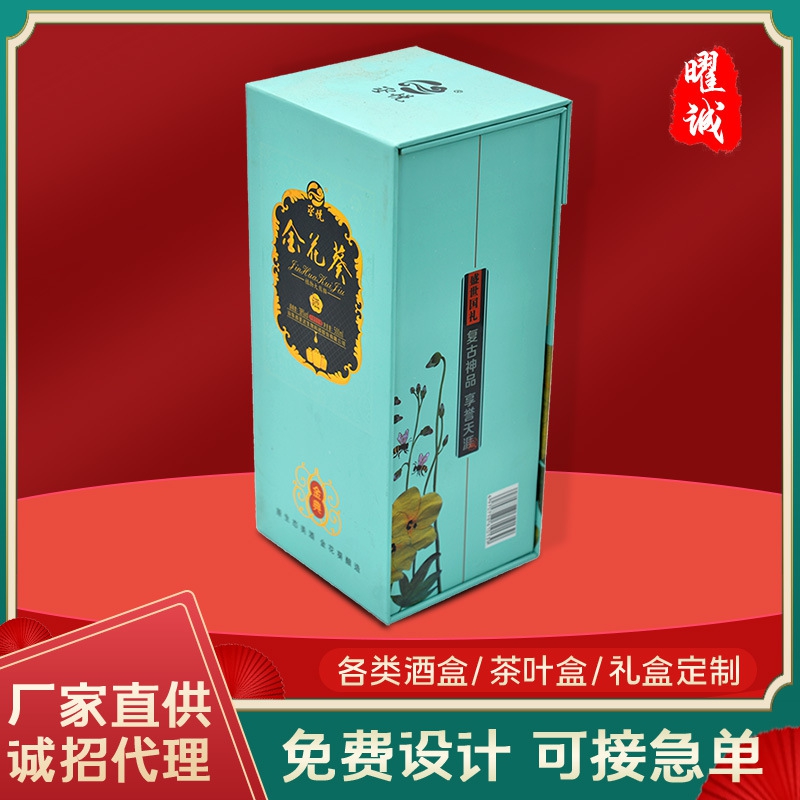 定制logo礼品盒木质白酒包装盒特种纸红酒礼盒定制厂家供